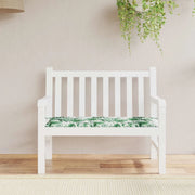 vidaXL Cuscino per Panchina da Giardino Floral Verde 100 x 50 x 4 cm