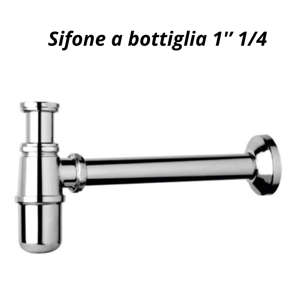 Pezzi 2 rubinetti filtro con sifone a bottiglia ottone cromato 1 1/4