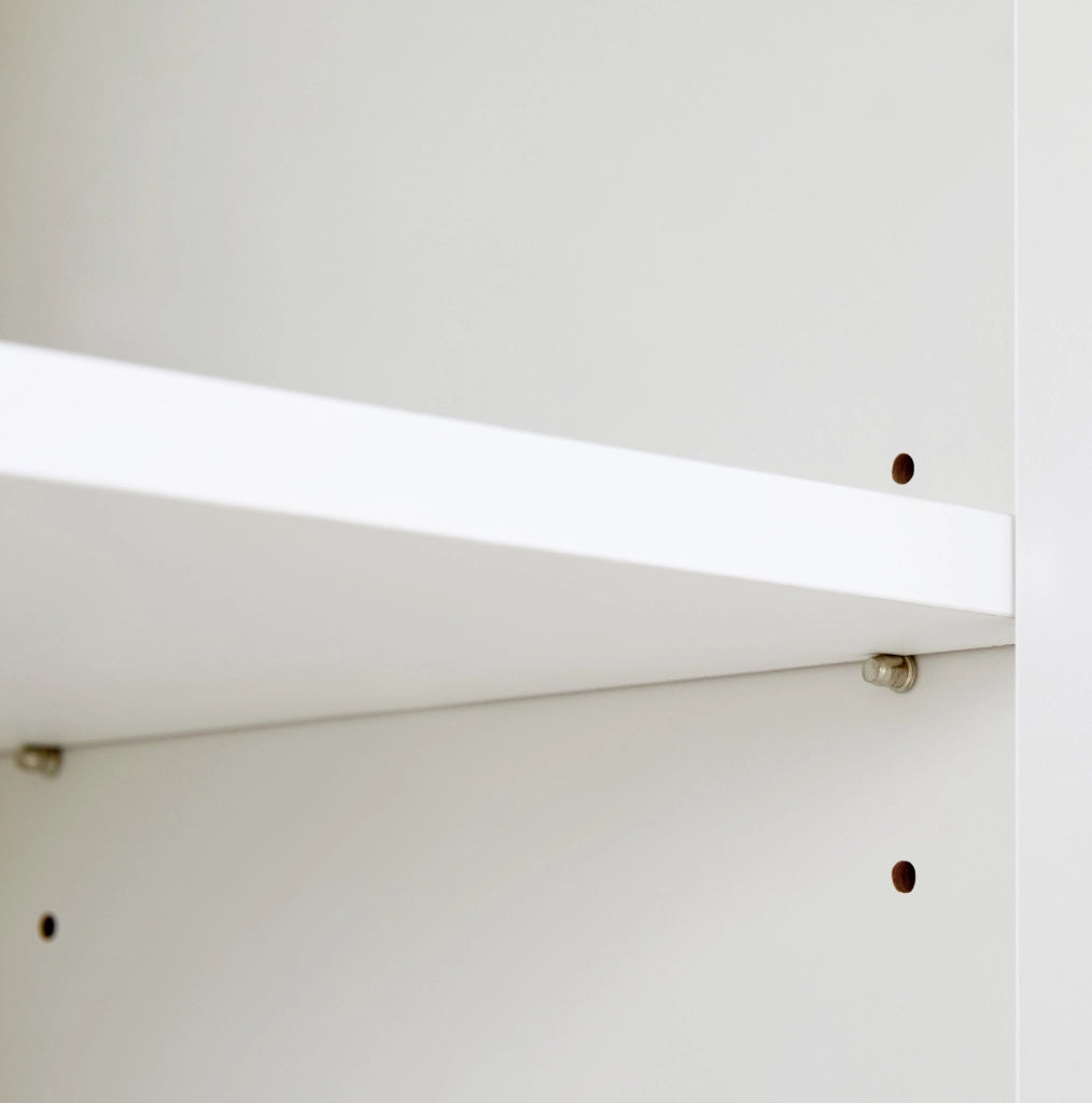 Credenza 120x35x92 cm con 1 cassetto e 3 ante; bianca