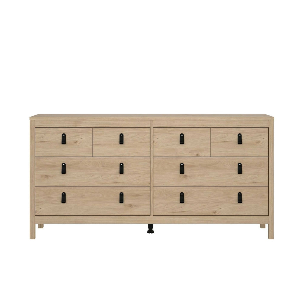 Credenza Kovsova, Buffet da soggiorno, Madia da salotto, Dispensa da cucina, 160x38 h80 cm, Rovere