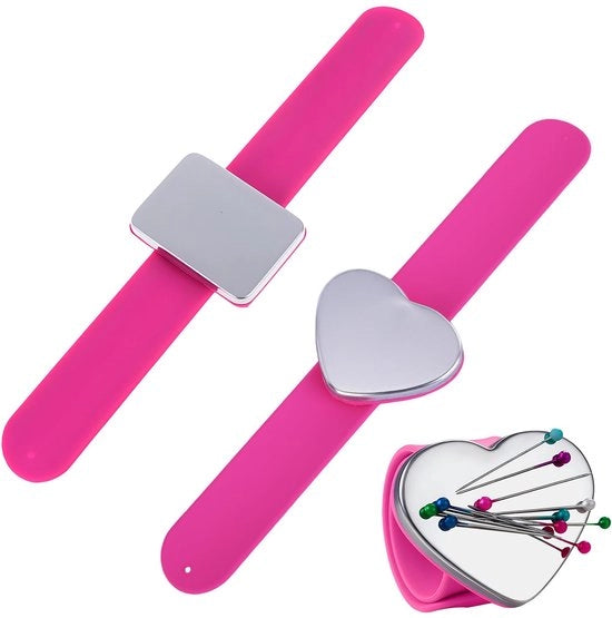 Set di Onde Magnetizzate per Pin per la Sartoria da 2 - Nastro di Gomma Silicone - Portatile - Magnete Forti - Accessorio per la Sartoria/Quilting - Progettazione Comoda