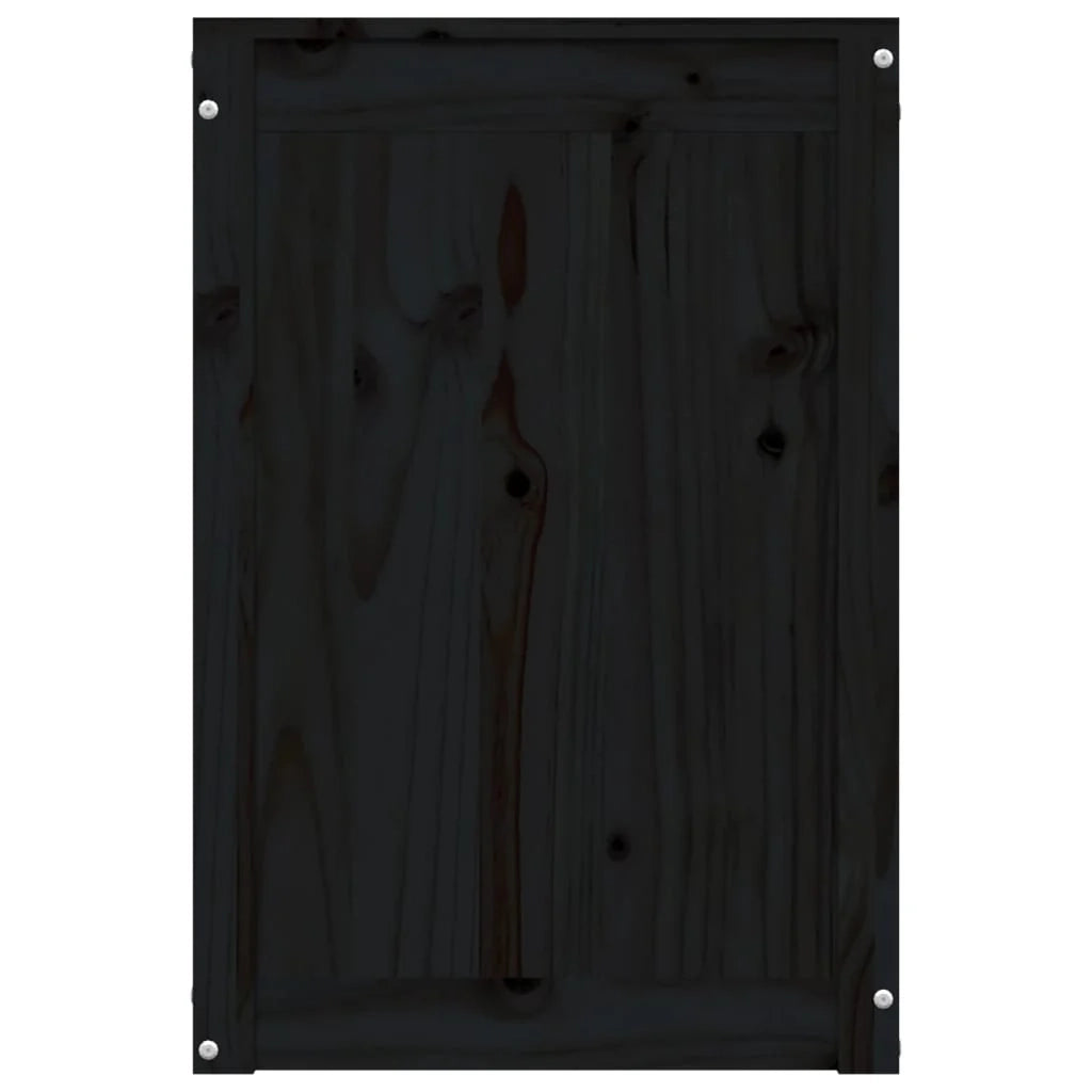 Cesto portabiancheria nero 44 x 44 x 66 cm in legno massello di pino 02_0006187