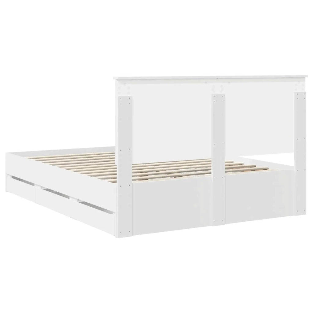 Struttura del letto Bianco 150 x 200 cm Legno Ingegnerizzato