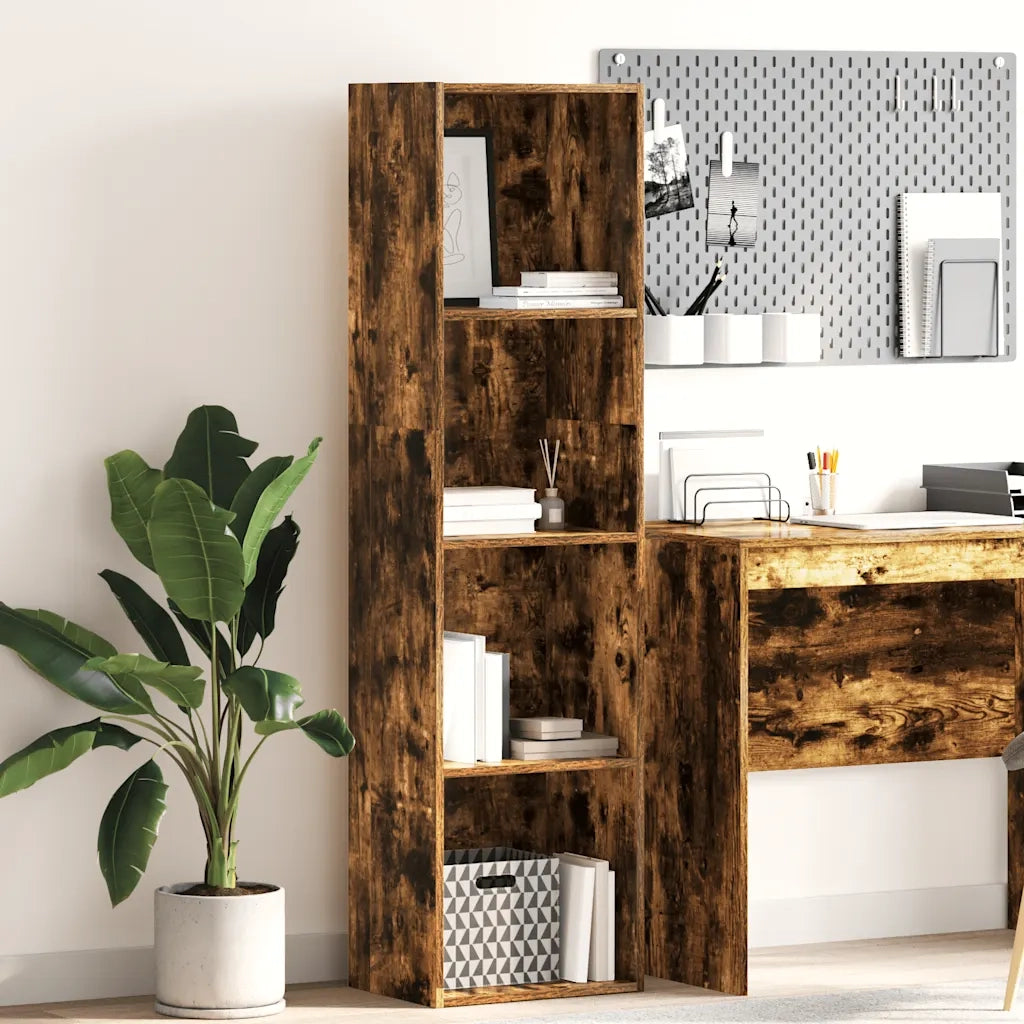 Libreria Rovere Fumo 40x30x152 cm in Legno Multistrato