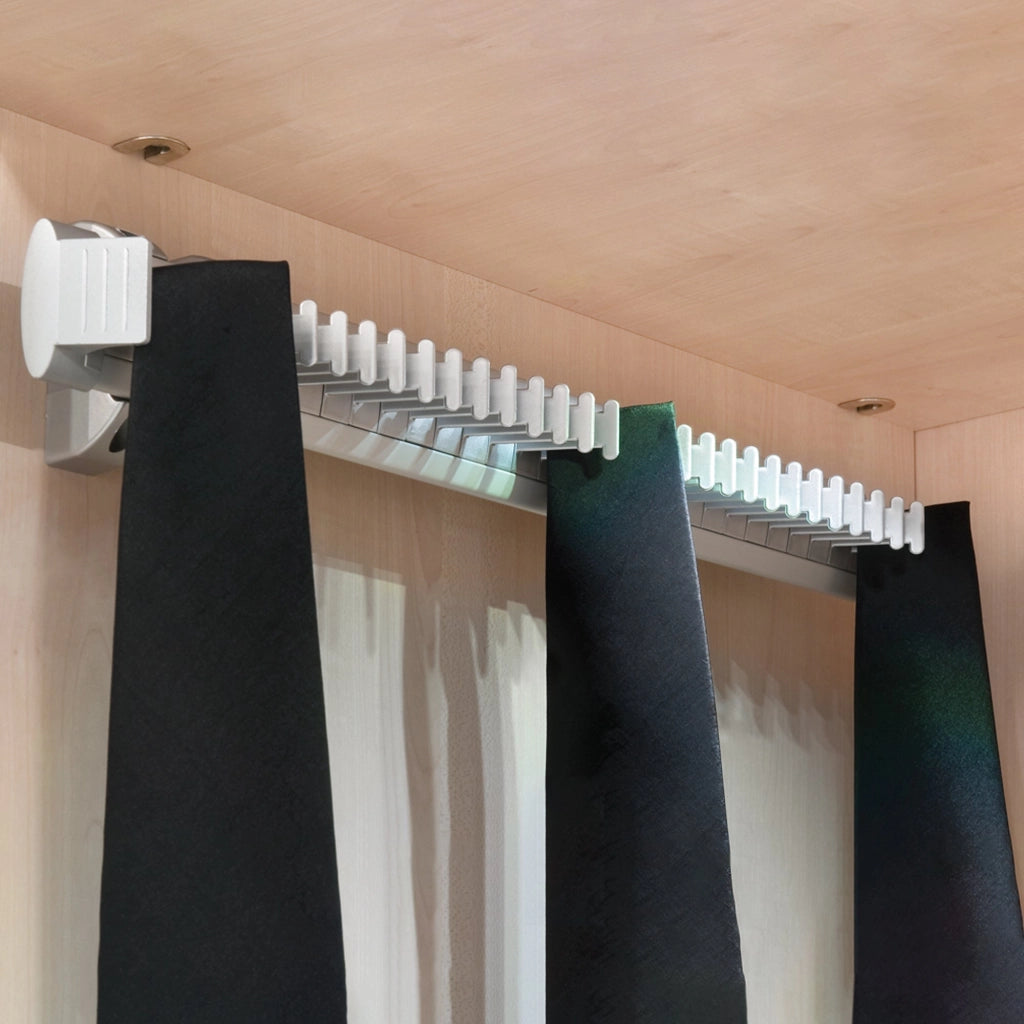 Porta Cravatte Laterale Estraibile Keeper Anodizzato Opaco Tecnoplastica e Alluminio Emuca