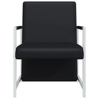 Poltrone 2 pz con Telaio Cromato Nere in Similpelle cod mxl 21119