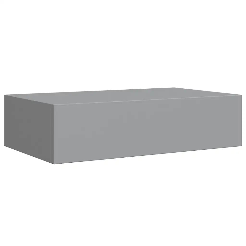 Scaffale con Cassetti da Parete | Mensola sospesa Grigio 40x23,5x10 cm in MDF