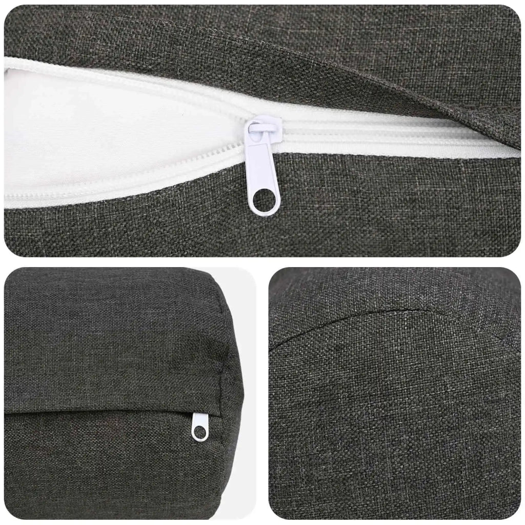 Federa 2 pcs HEERLEN Grigio Scuro Ø 15 x 40 cm 923151
