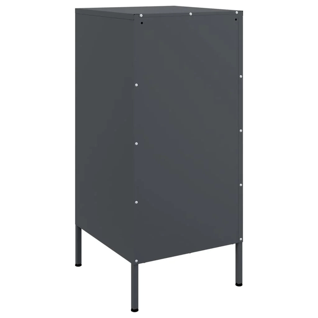 Buffet credenza cassettiera mobiletto mobile contenitore organizer per cucina soggiorno salotto 36 x 39 x 79 cm acciaio antracite 02_0029695