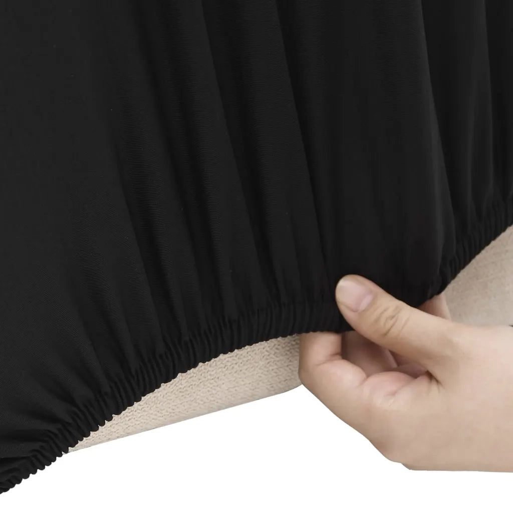 Fodera Elasticizzata per Divano 4 Posti Jersey Poliestere Nero CFW4013167