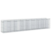 Letto rialzato in gabbione 3 pz Argento CFW7704035