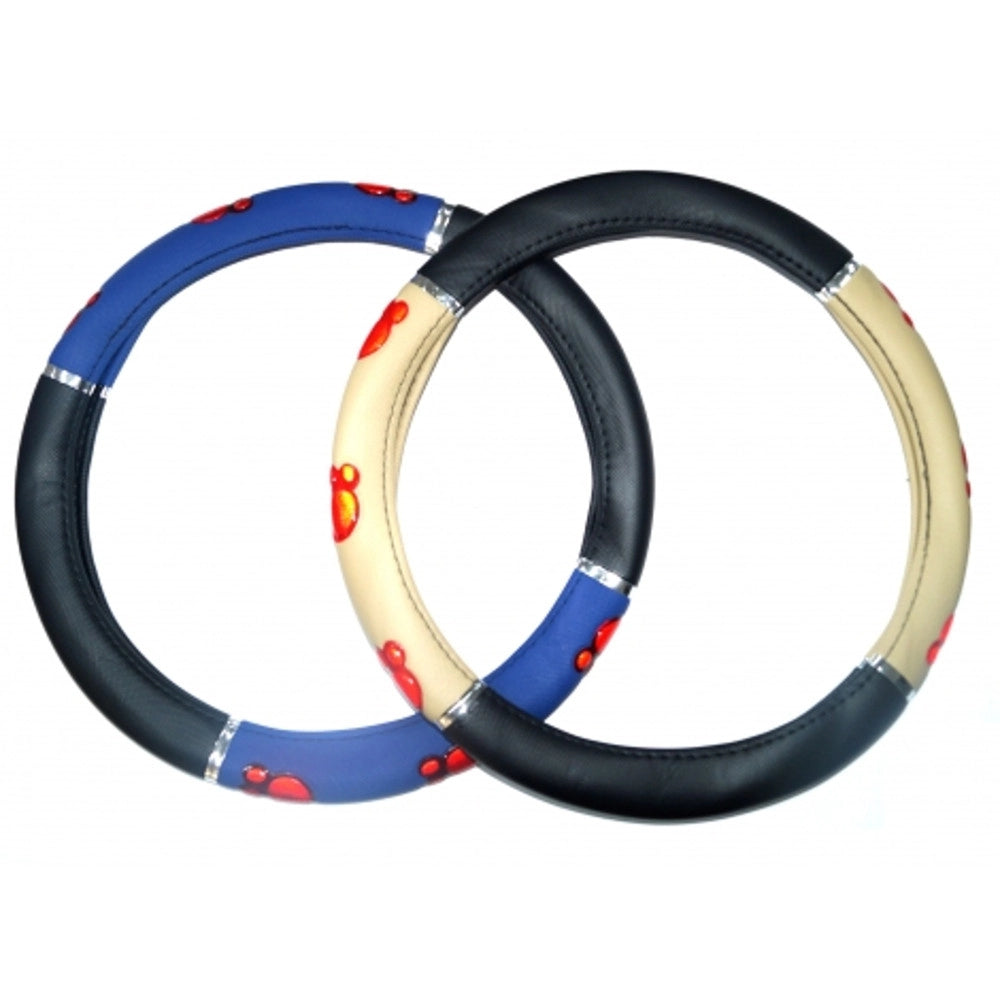 Trade Shop - Coprivolante Copri Volante Zampa 38 Con Presa Comfort Per Volante Auto In Gomma -