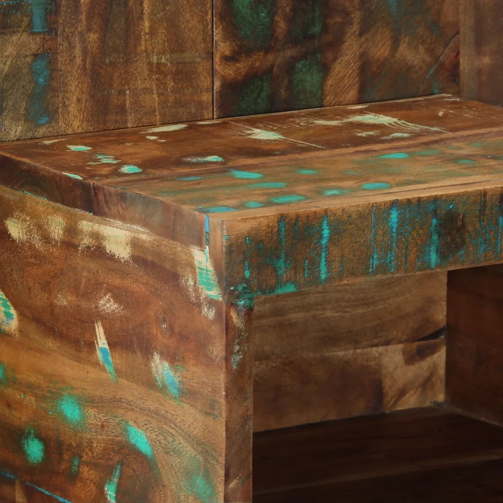 Comodino-Tavolino da notte Multicolore 50x27x50 cm in Legno Massello Recupero 966008