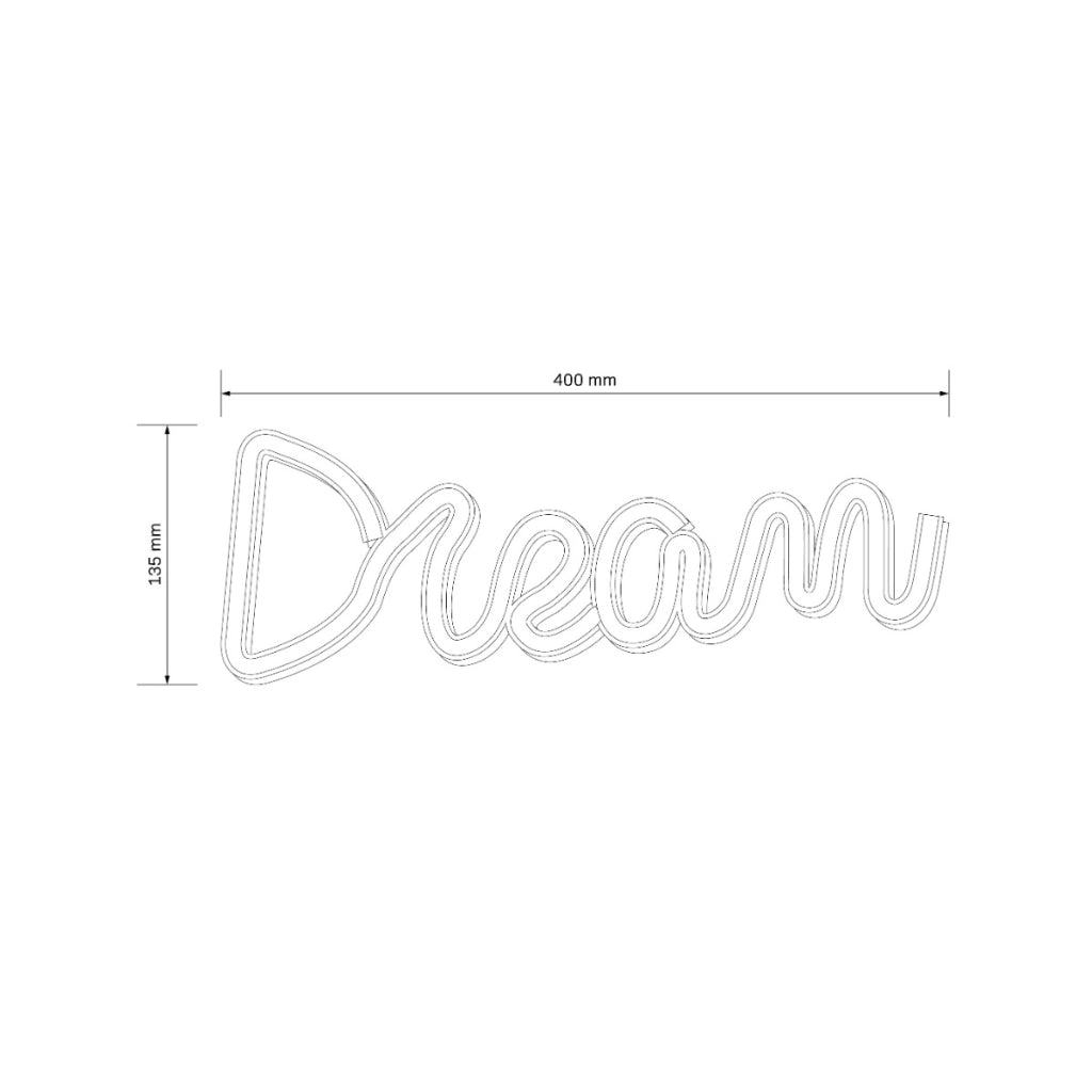 Applique neon LED Dream blu 3W USB/batterie Polux bimbi