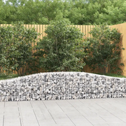 Cesti Gabbioni ad Arco 3 pz 400x30x40/60 cm Ferro Zincato 3145788
