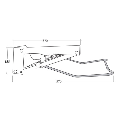 STAFFE MOBILI A GAS- Bianco con supporti cromo- DH- pezzi 1