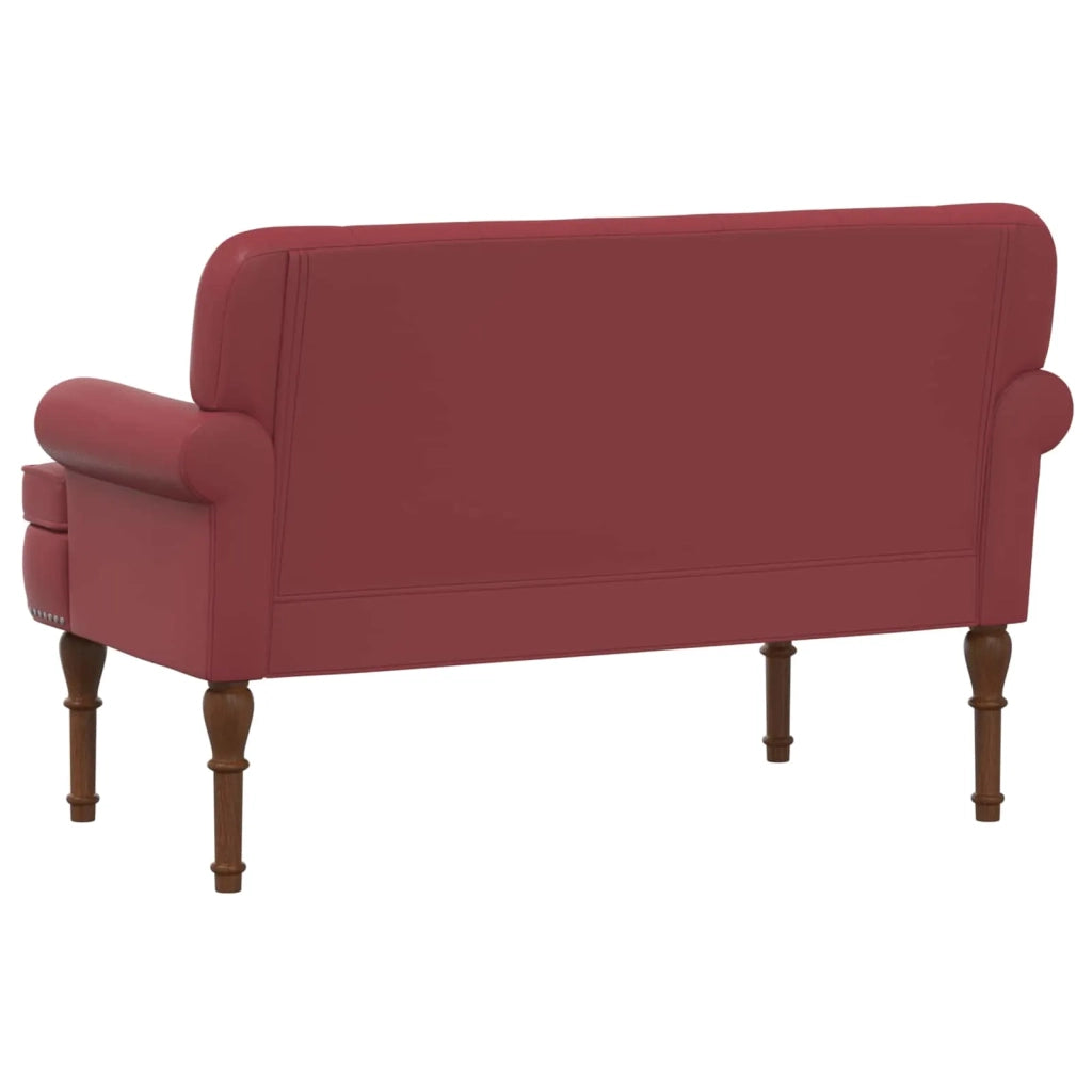 Loveseat con bottoni imbottiti Rosso Vino 120 x 65 x 77 cm 42041860