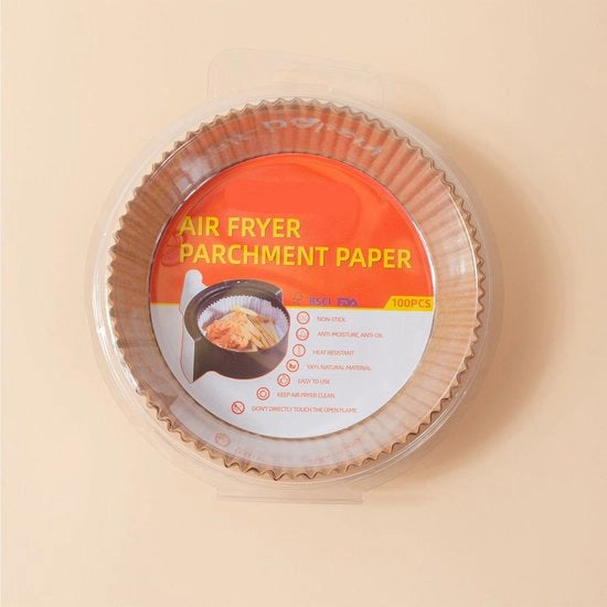 Piatto per airfryer rondo da 20x20cm, 200 fogli, speciale per airfryer.