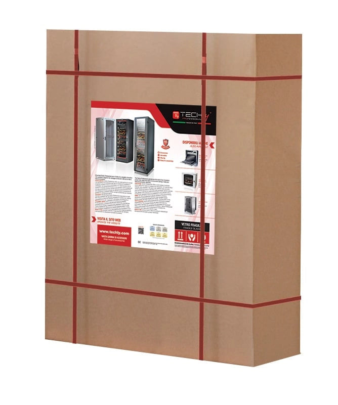 Armadio Rack 19'' a Muro 12 Unità P.600 mm Flat Pack Nero