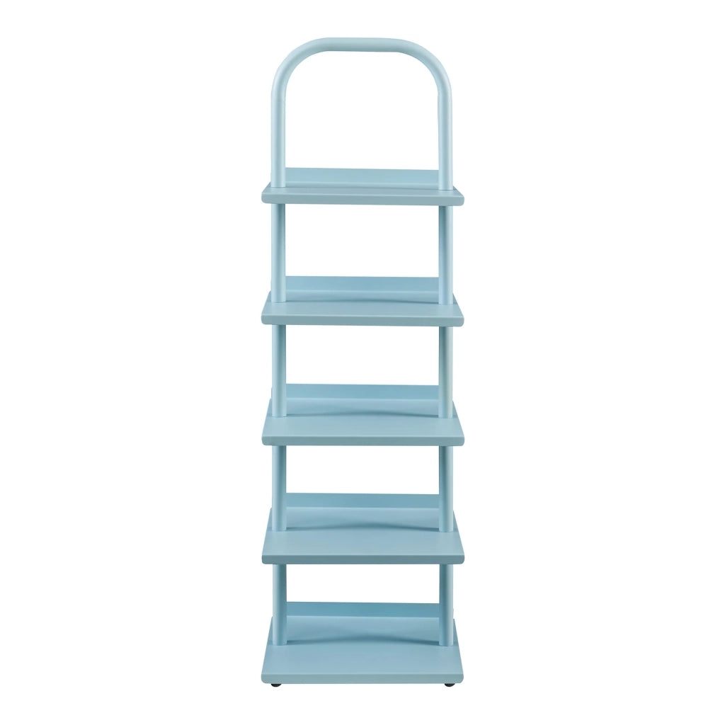 Scaffale dal design senza tempo per soggiorno camera da letto mobiletto portascarpe per bambini acciaio blu 03_0011322