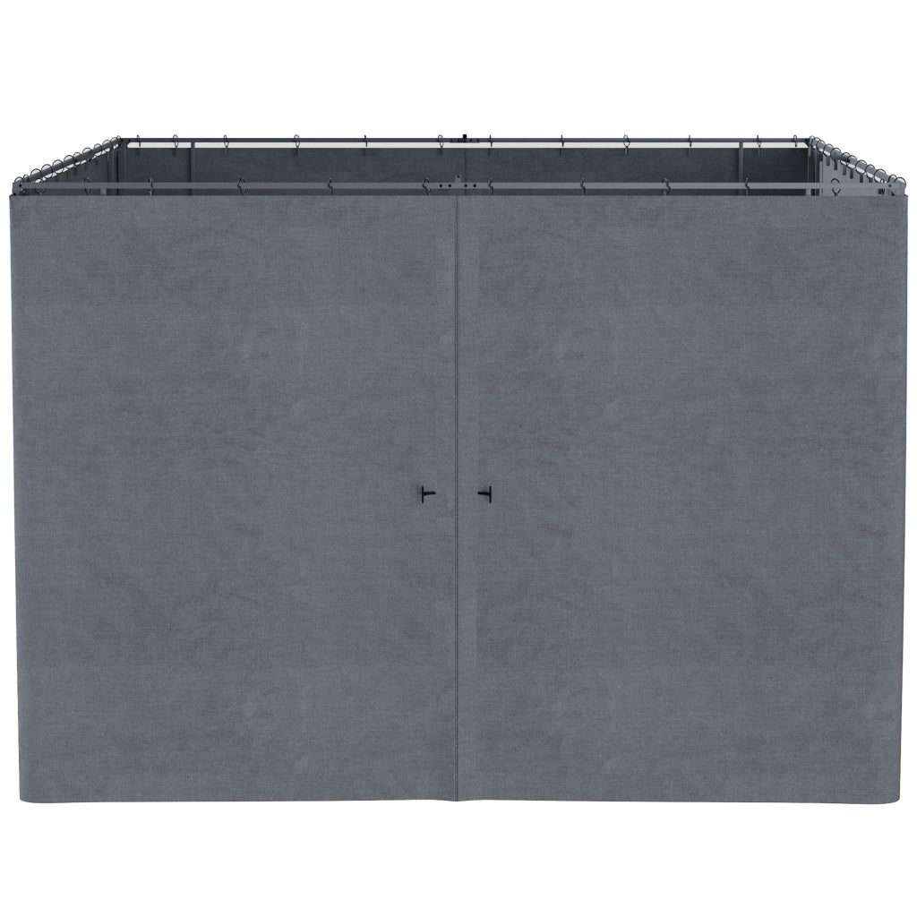 Pavillon da giardino 4 paroi rigido protezione pioggia vento sole ¨C zephmum ¨C grigio 300x300 cm