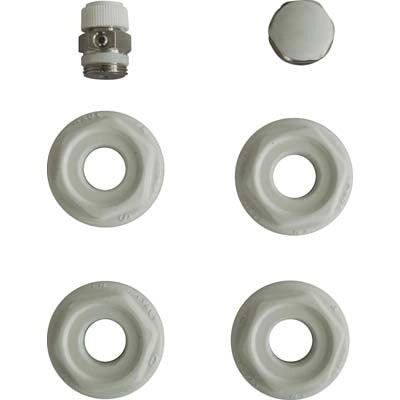 KIT MONTAGGIO RADIATORE  4 RIDUZIONI + TAPPO + VALVOLA SFIATO