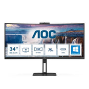 Aoc v5 cu34v5cw led display 86,4 cm (34") 3440 x 1440 pixel wide quad hd nero - CU34V5CW/BK