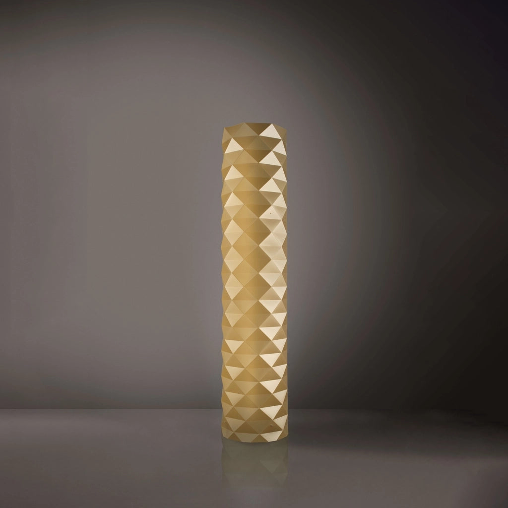 Piantana Moderna Prisma Polilux ® New Gold E Metallo 3 Luci E27 H122Cm