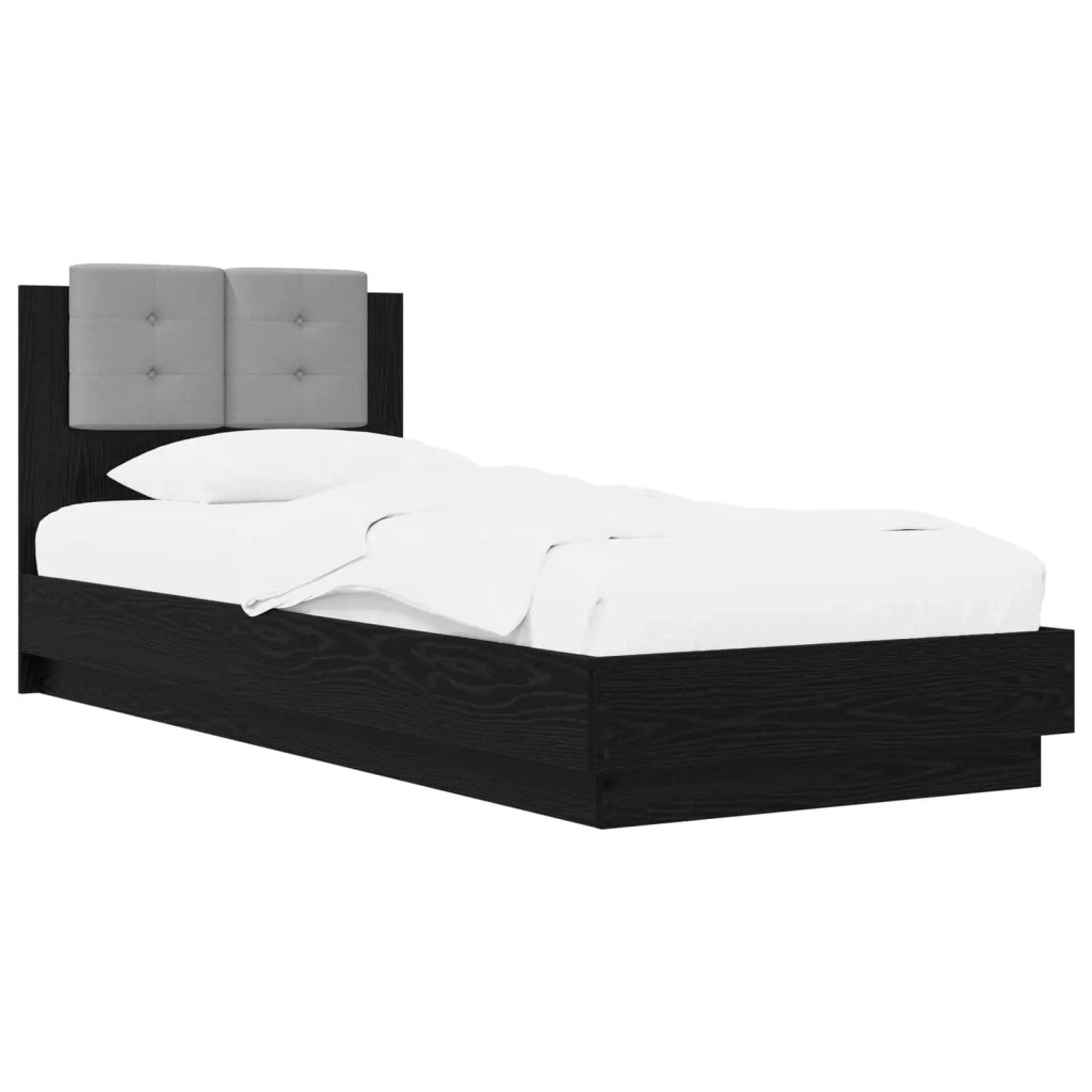Struttura letto con testata Rovere Nero 80 x 200 cm 3429579