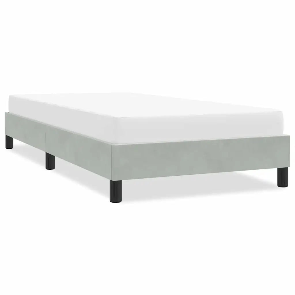 Giroletto senza Materasso-Struttura Letto Grigio Chiaro 100x210 cm Velluto