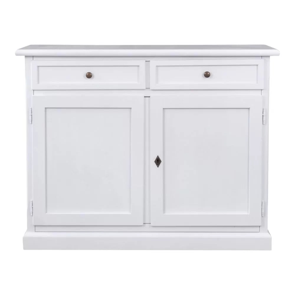 Madia credenza 2 porte arte povera in legno bianco 105x42x85 (1384) - Mobili 2G