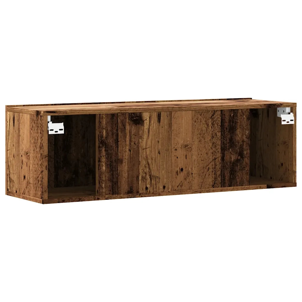 Mobile TV a Parete Legno Antico 100x30x30 cm in Truciolato