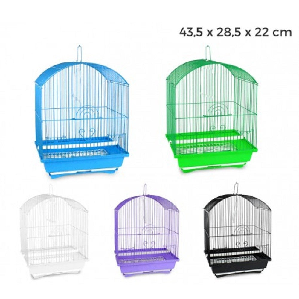 Trade Shop - Gabbia Per Uccelli 43.5 X 28.5 X 22 Cm Di Piccole Dimensioni Mangiatoie Incluse -