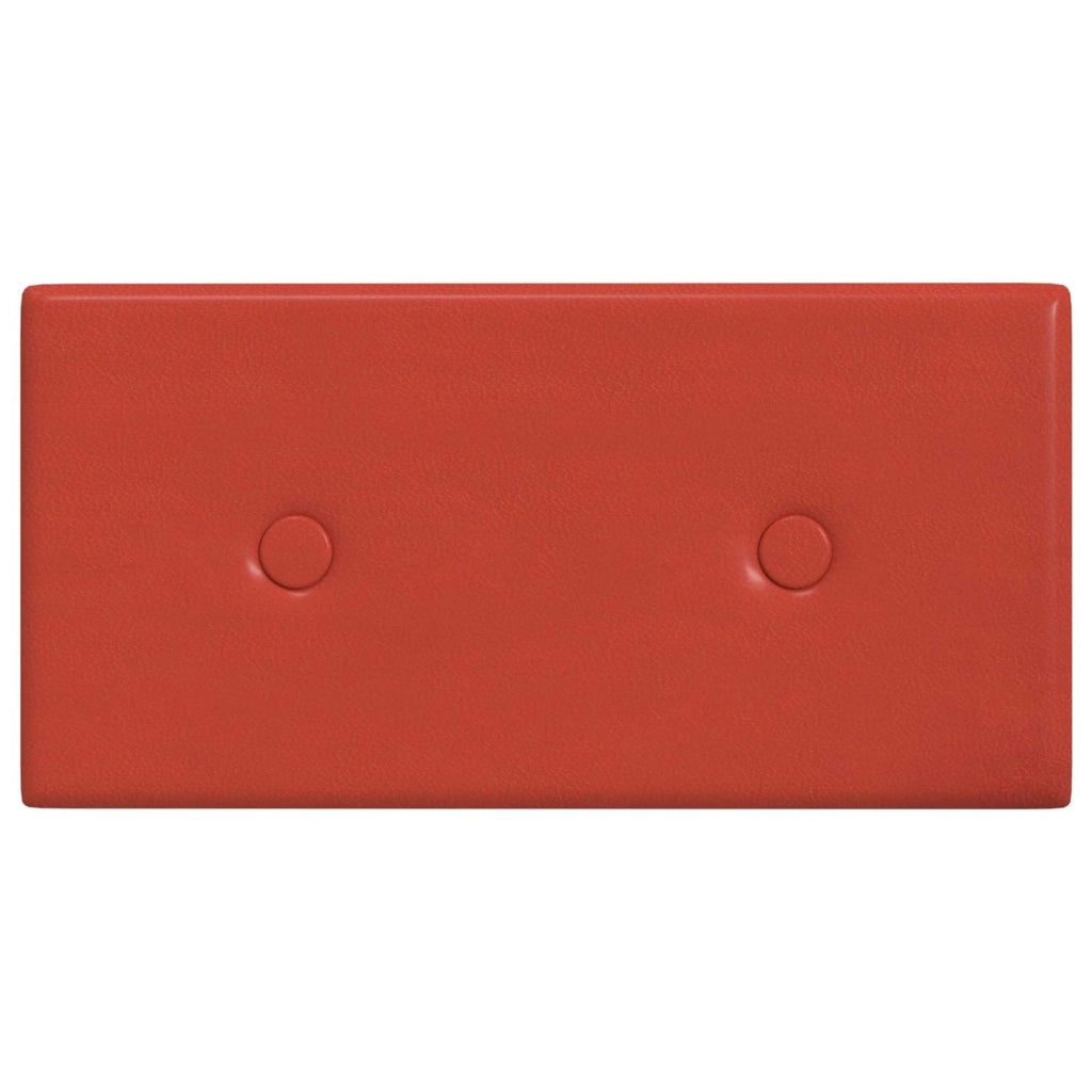 Testiera | Testata da Parete 12 pcs Rosso 30 x 15 cm Pelle Sintetica