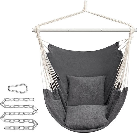 Sedia a Sospensione - Dimensioni: 150cm x 128cm x 140cm - Colore: Grigio