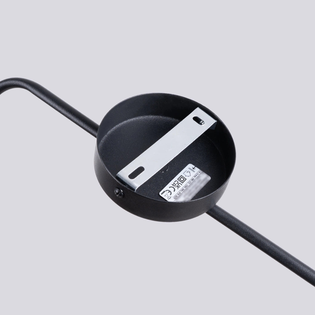 Lampada da parete NOX in acciaio nero E14 LED 10W con paralume geometrico moderno