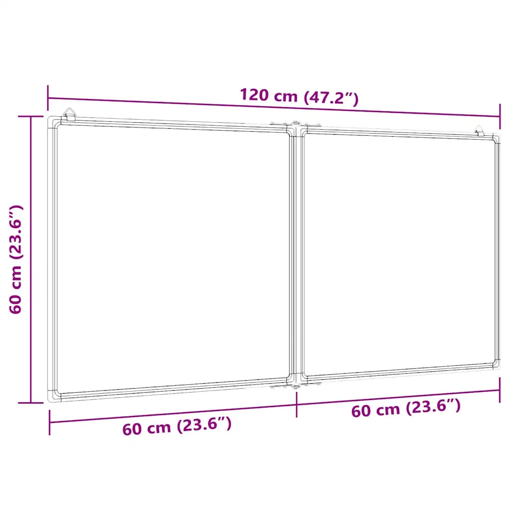 Lavagna Magnetica Pieghevole 120x60x1,7 cm in Alluminio CFW8857366