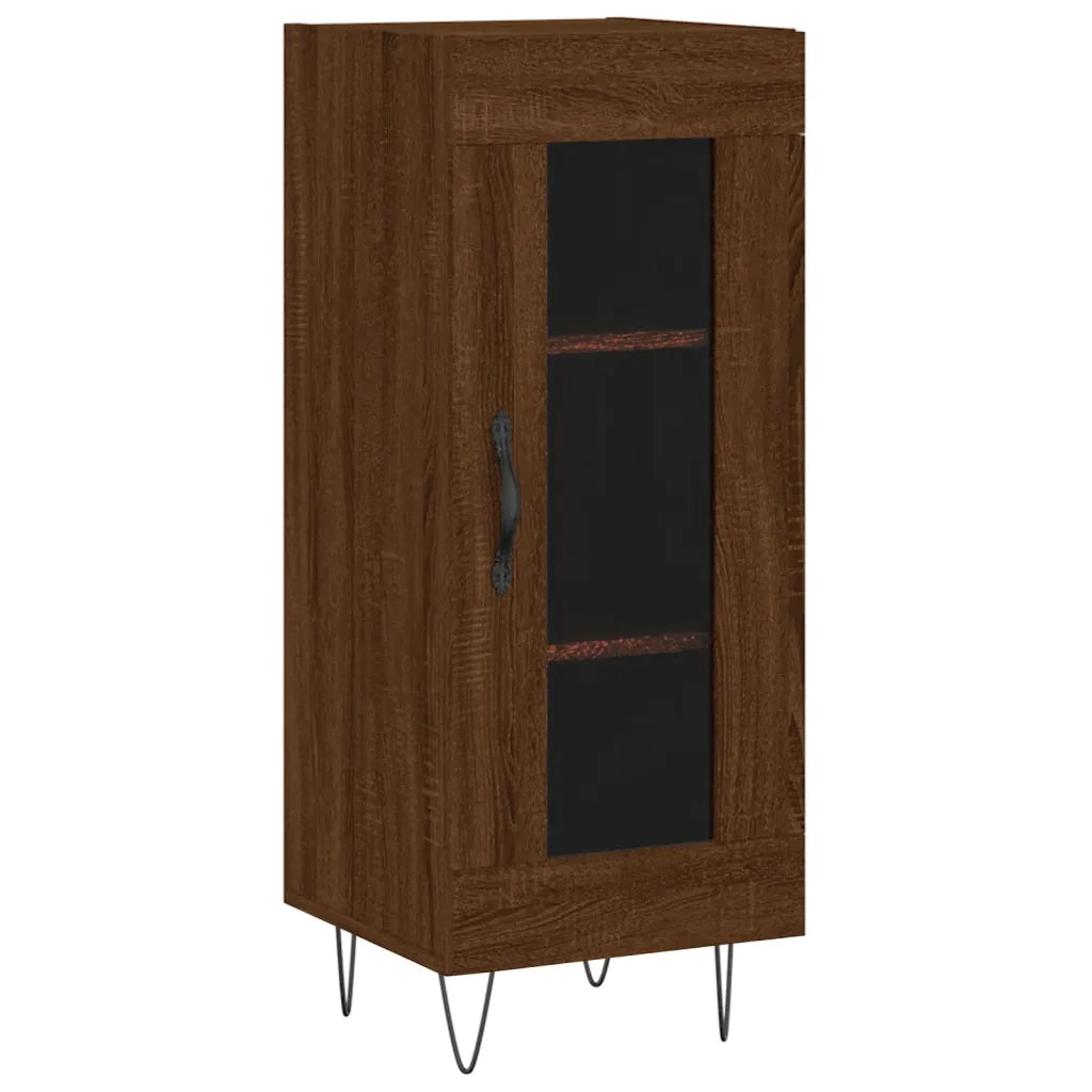 Credenza Rovere Marrone 34,5x34x90 cm in Legno Multistrato 828795
