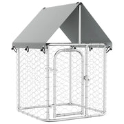 Gabbia per Cani da Esterno con Tetto 100x100x150 cm cod mxl 53574