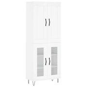 Buffet credenza cassettiera armadio mobile contenitore organizer cucina soggiorno salotto alto 69,5 x 34 x 180 cm legno ingegnerizzato bianco 02_0032674