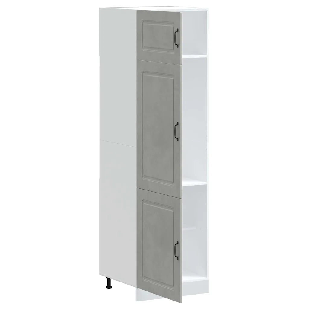 Armadio da Cucina Kalmar Grigio Cemento in Legno Multistrato
