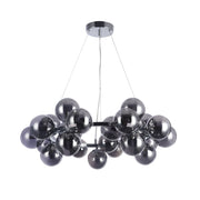 Lampadario Maytoni Dallas cromato 25 luci sfere fumé