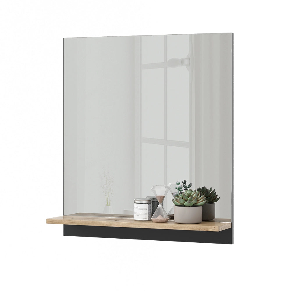 Vicco Specchio contenitore bagno Antracite 60 x 67 cm con ripiano