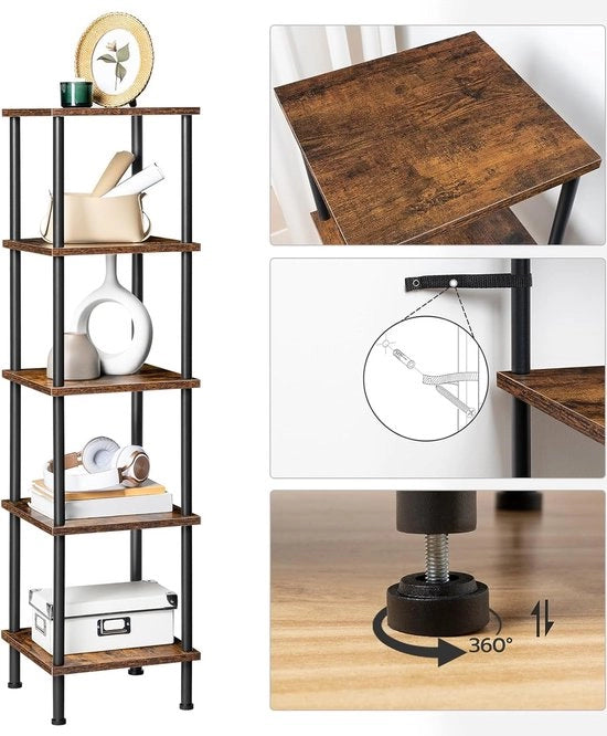 Scaffale per libri, moderna libreria d'arte, libreria per libri, ripiano per libri, organizzatore per libri, 30D x 30L x 115A centimetri