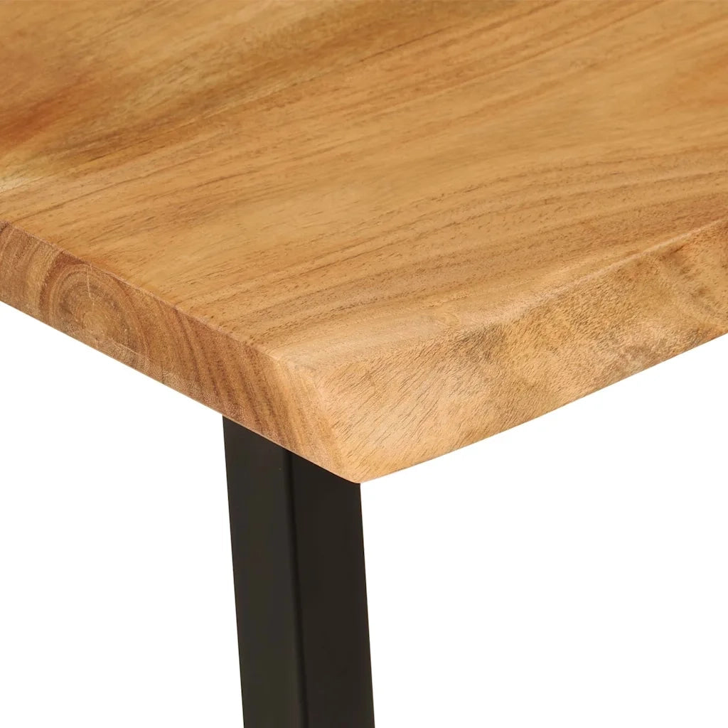 Panca con Bordi Vivi 105 cm in Legno Massello di Acacia CFW8723296