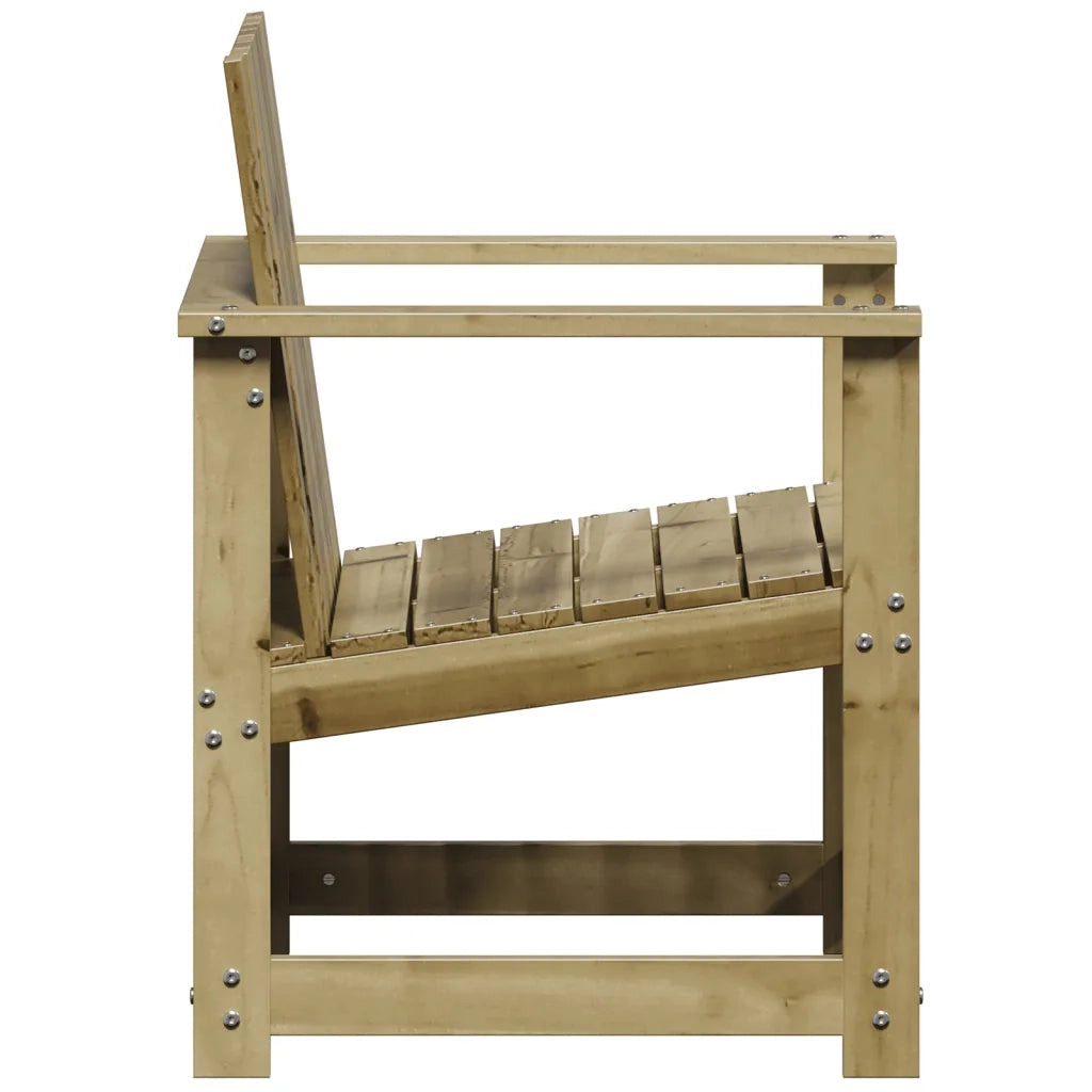 Sedia da patio-Sedia da Giardino 62x56x77 cm in Legno Impregnato di Pino