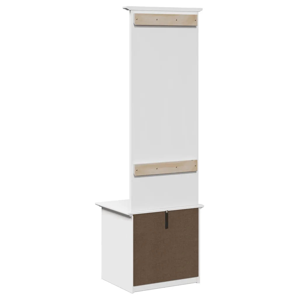 Mobiletto da Ingresso con Ganci BODO Bianco 50x40x157 cm 4016872