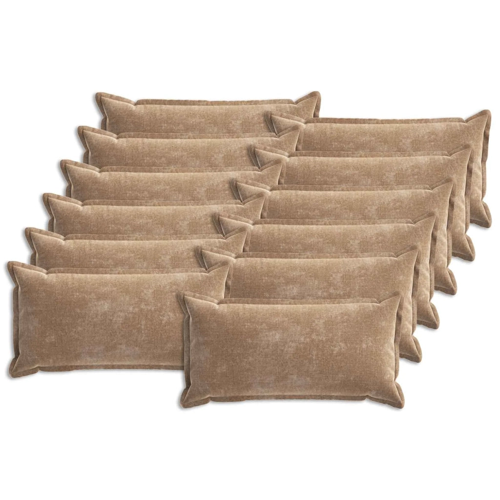Federa 12 pz HOUTEN Marrone 40 x 80 cm Tessuto Chenille 918240