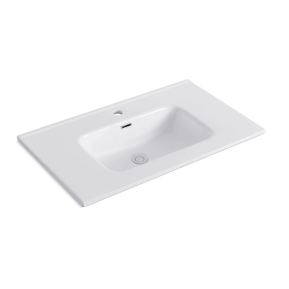 Lavabo da appoggio 1 vasca in ceramica per bagno bianco lucido 91x46,5 – Modello LAV9080S