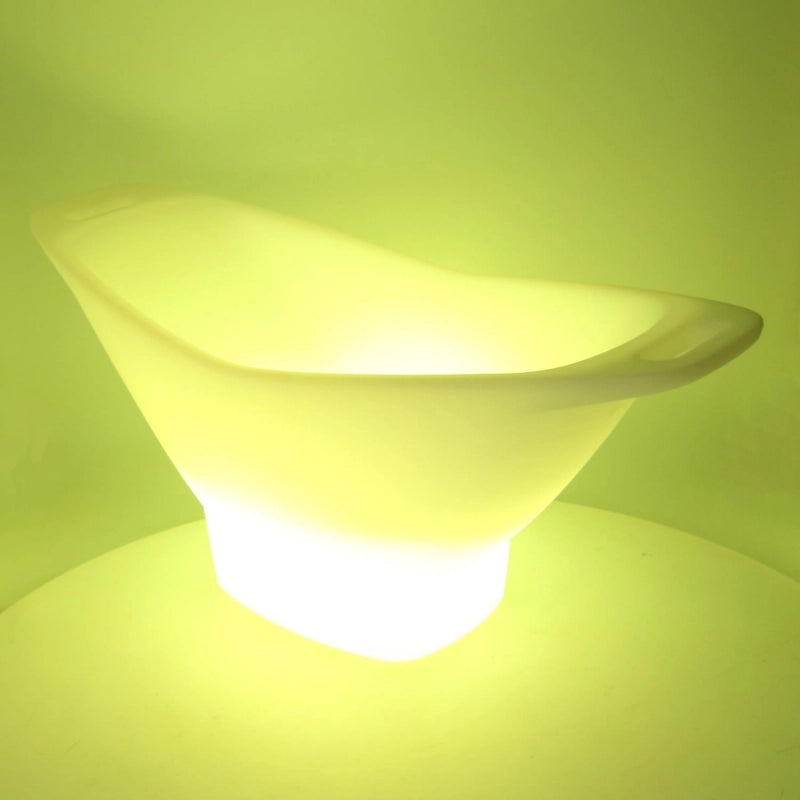 Lampada led plastica ricaricabile con portabottiglie multicolor ovale cm 64x30h28
